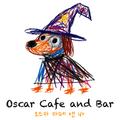 Oscar Cafe and Bar - White Vinyl Sticker (Single Sticker Only)